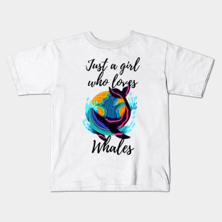 Just a Girl Who Loves Whales Kids T-Shirt